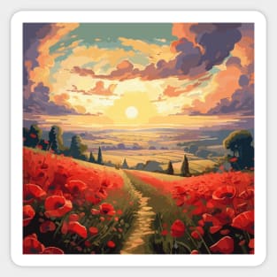 Poppies under the Sun Sticker